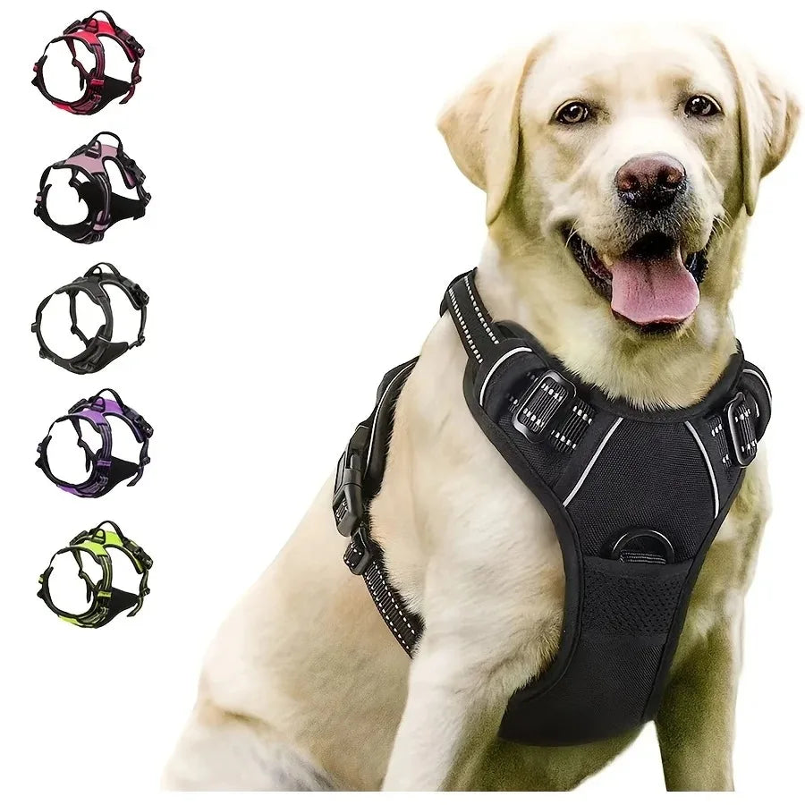 Dog Harness Vest Set with Matching Collar & Leash | Complete Walking Set for Small & Medium Dogs