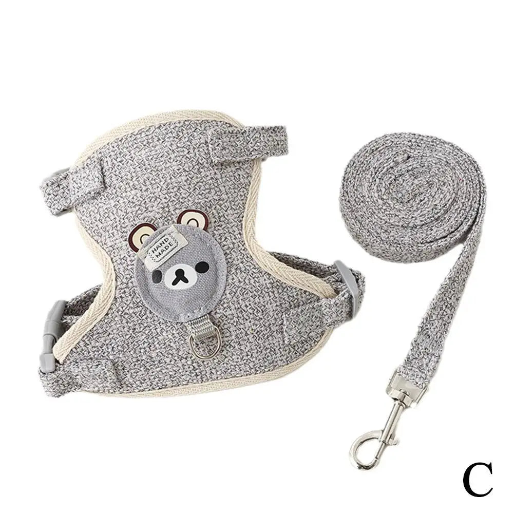 Adjustable Breathable Pet Harness Vest | No-Pull Vest Harness with Leash for Cats & Small Dogs
