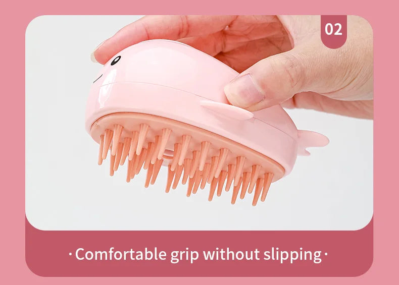 3-in-1 Electric Steam Pet Grooming Brush | Brush, Clean & Massage for Dogs & Cats