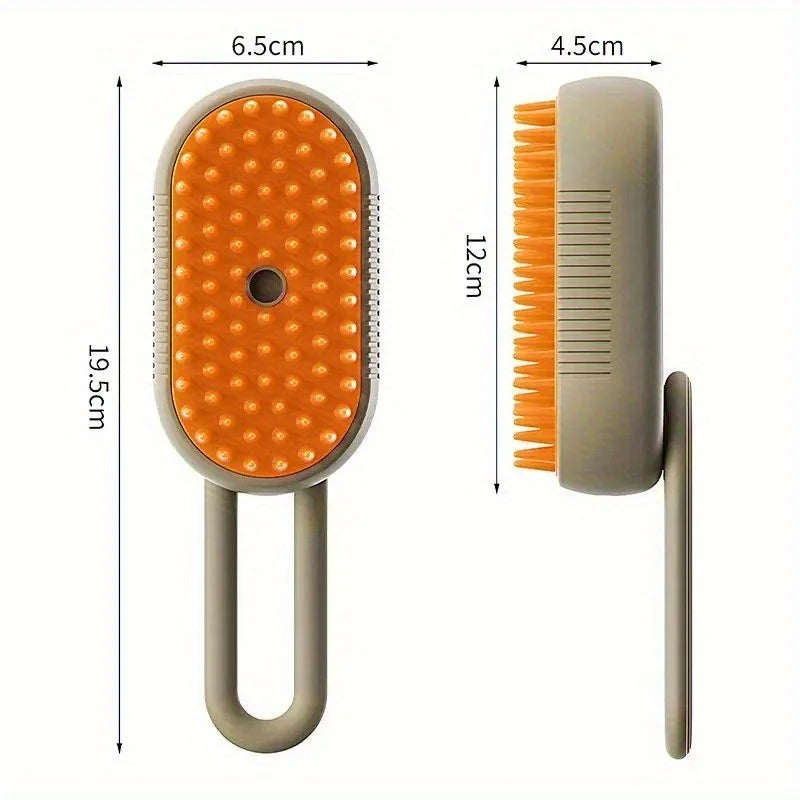 3-in-1 Steam Pet Grooming Brush | Clean, Massage & Detangle for Dogs & Cats