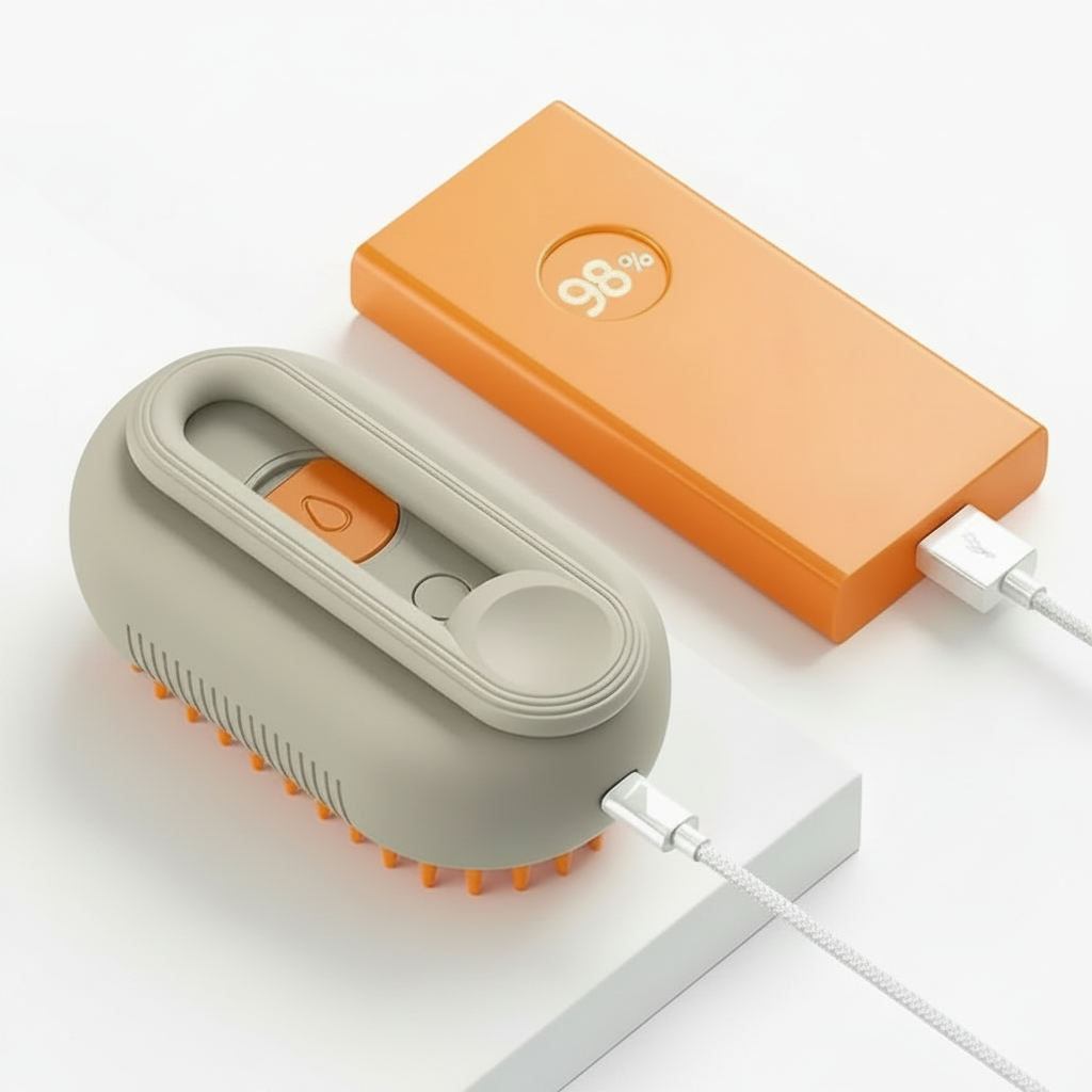 3-in-1 Steam Pet Grooming Brush | Clean, Massage & Detangle for Dogs & Cats