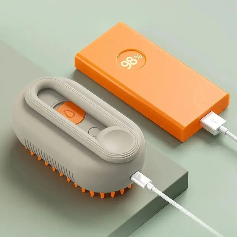 3-in-1 Steam Pet Grooming Brush | Clean, Massage & Detangle for Dogs & Cats