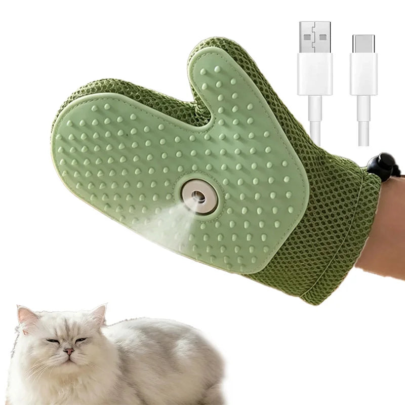 3-in-1 Electric Steam Pet Grooming Brush | Brush, Clean & Massage for Dogs & Cats