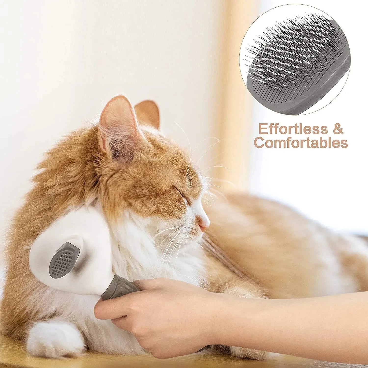 Self-Cleaning Pet Hair Remover Brush | One-Click Fur Release for Dogs & Cats
