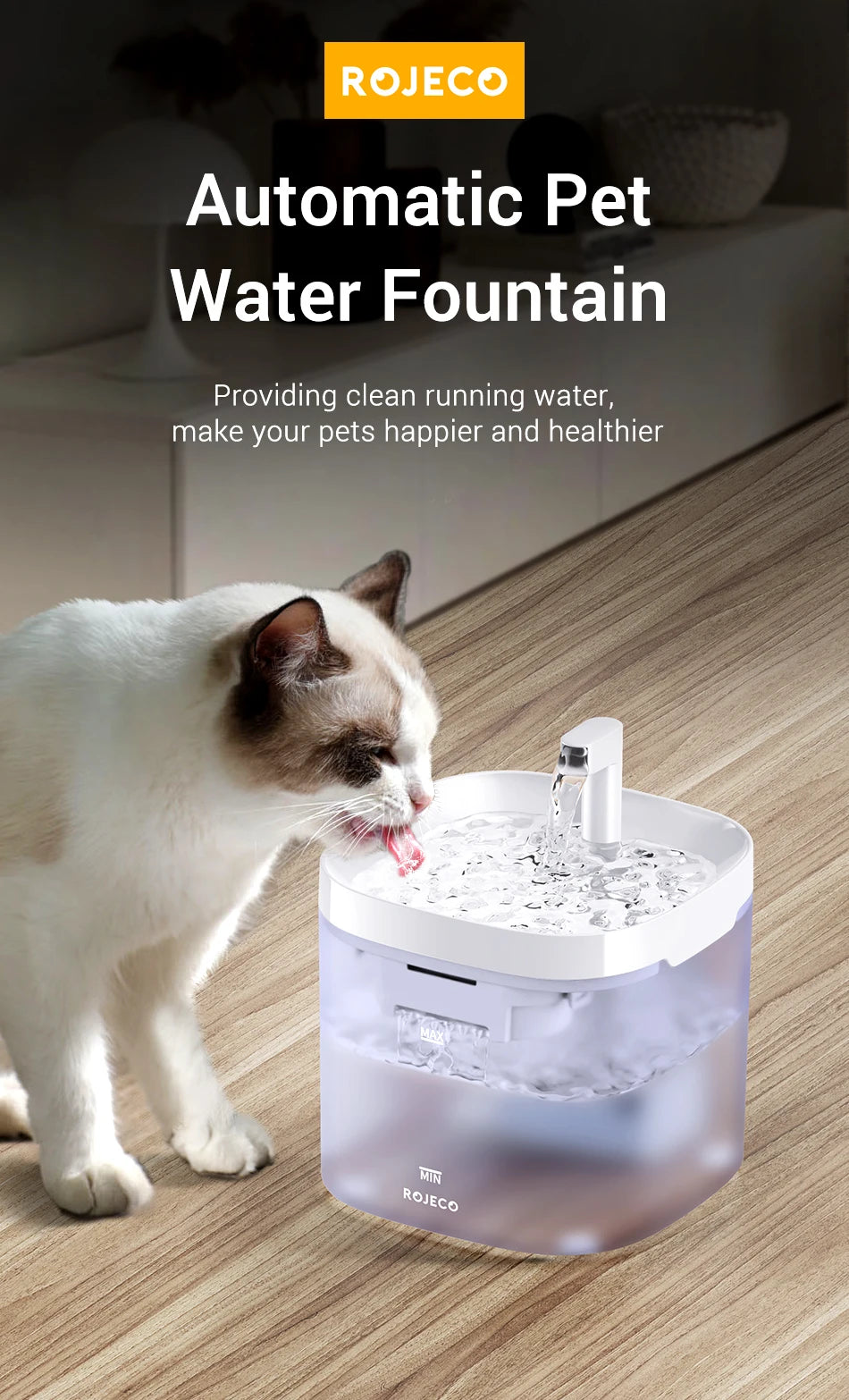Smart Automatic Pet Water Fountain with Filter System | Dual-Mode Drinking Fountain for Cats & Dogs