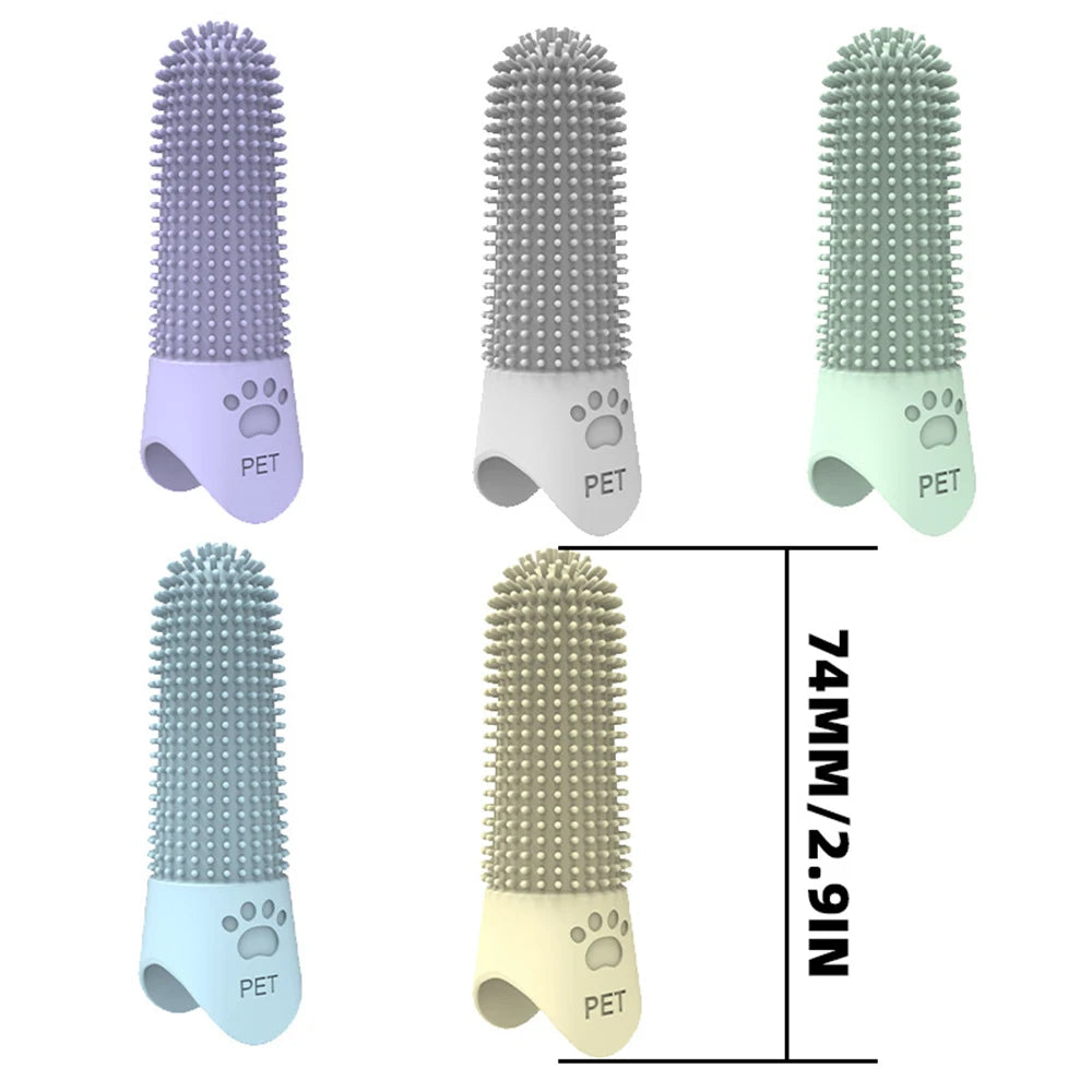 Silicone Finger Pet Toothbrush | Gentle Dental Cleaning Tool for Dogs & Cats