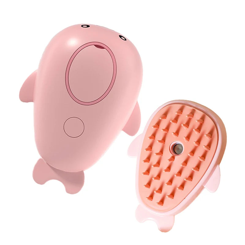 3-in-1 Electric Steam Pet Grooming Brush | Brush, Clean & Massage for Dogs & Cats