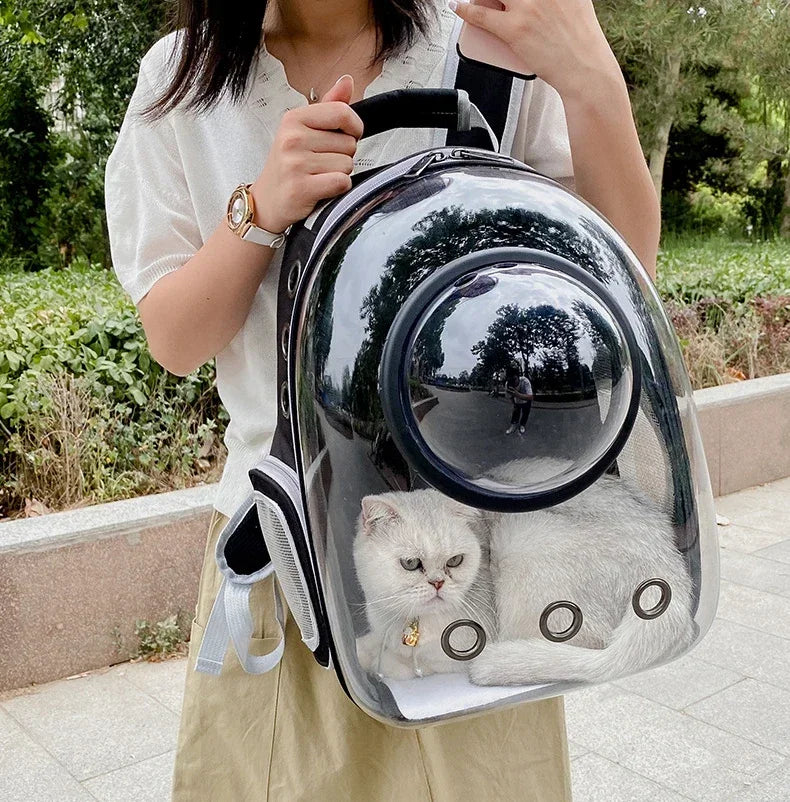 Transparent Bubble Pet Carrier Backpack | Breathable Travel Bag for Cats & Small Pets