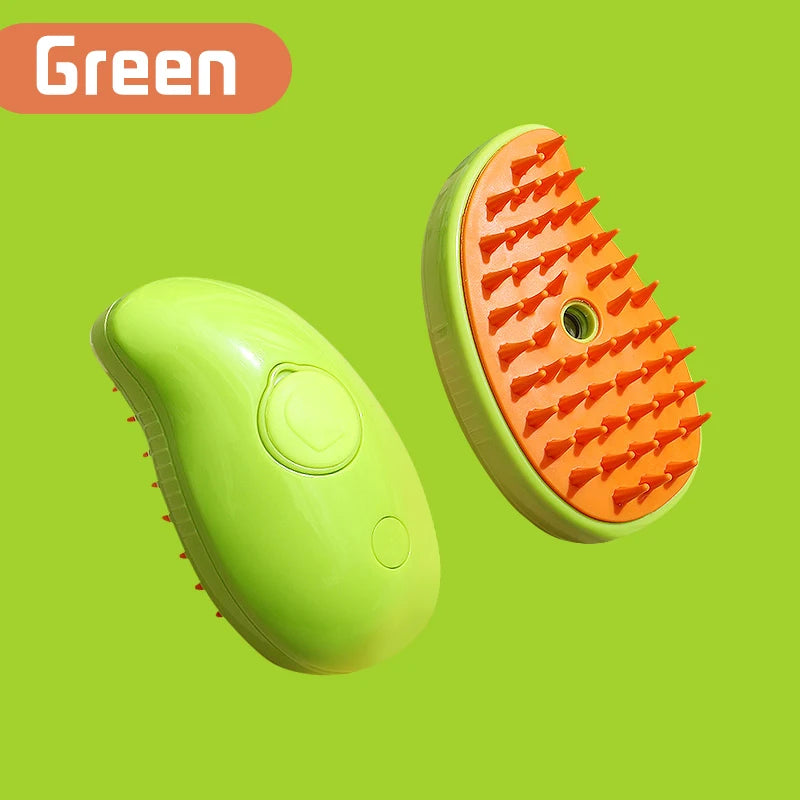 3-in-1 Electric Steam Pet Grooming Brush | Brush, Clean & Massage for Dogs & Cats