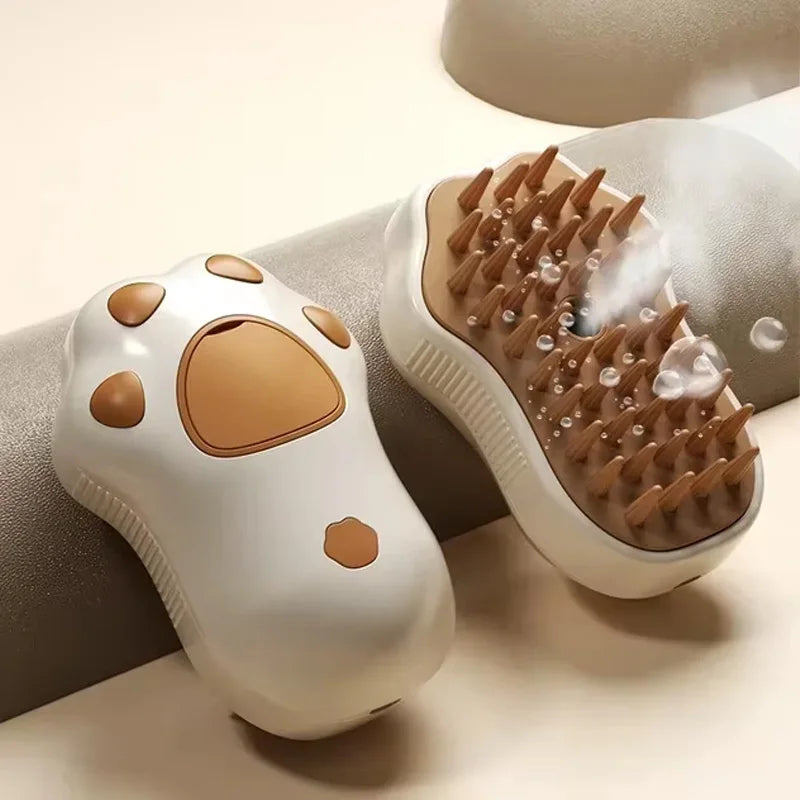3-in-1 Electric Steam Pet Grooming Brush | Brush, Clean & Massage for Dogs & Cats