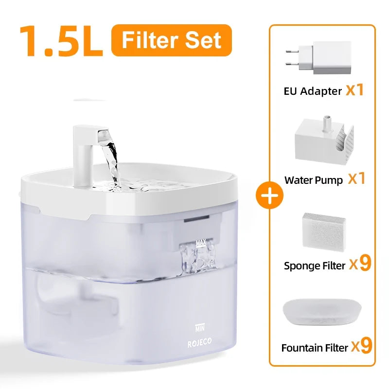 Smart Automatic Pet Water Fountain with Filter System | Dual-Mode Drinking Fountain for Cats & Dogs