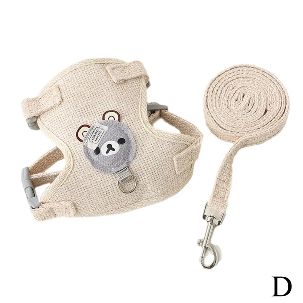 Adjustable Breathable Pet Harness Vest | No-Pull Vest Harness with Leash for Cats & Small Dogs