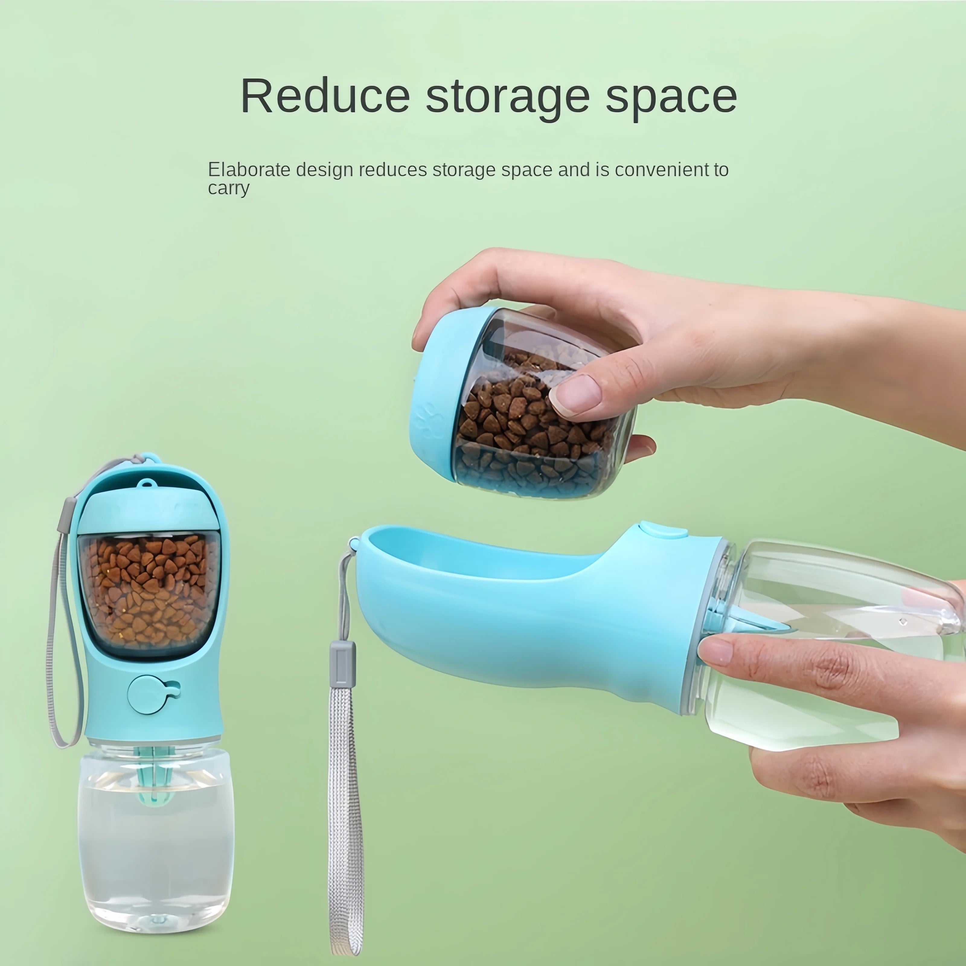 Portable Pet Water & Food Bottle for Travel | 2-in-1 Leak-Proof Dispenser for Dogs & Cats