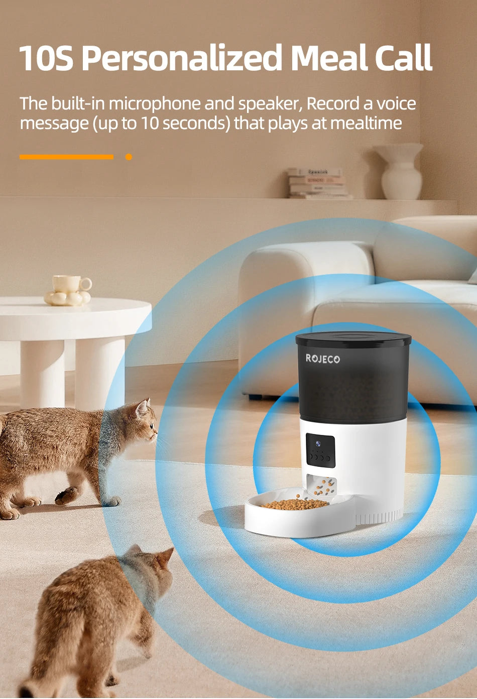 Smart Automatic Pet Feeder with HD Camera & Voice Control | App-Controlled Cat & Dog Feeder