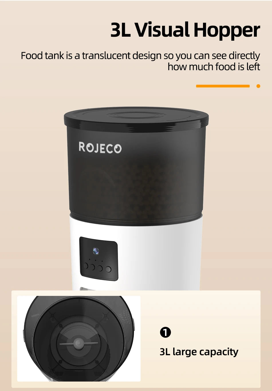 Smart Automatic Pet Feeder with HD Camera & Voice Control | App-Controlled Cat & Dog Feeder