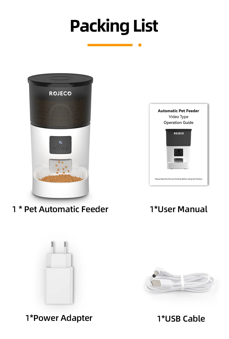 Smart Automatic Pet Feeder with HD Camera & Voice Control | App-Controlled Cat & Dog Feeder