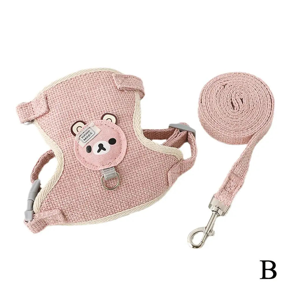 Adjustable Breathable Pet Harness Vest | No-Pull Vest Harness with Leash for Cats & Small Dogs