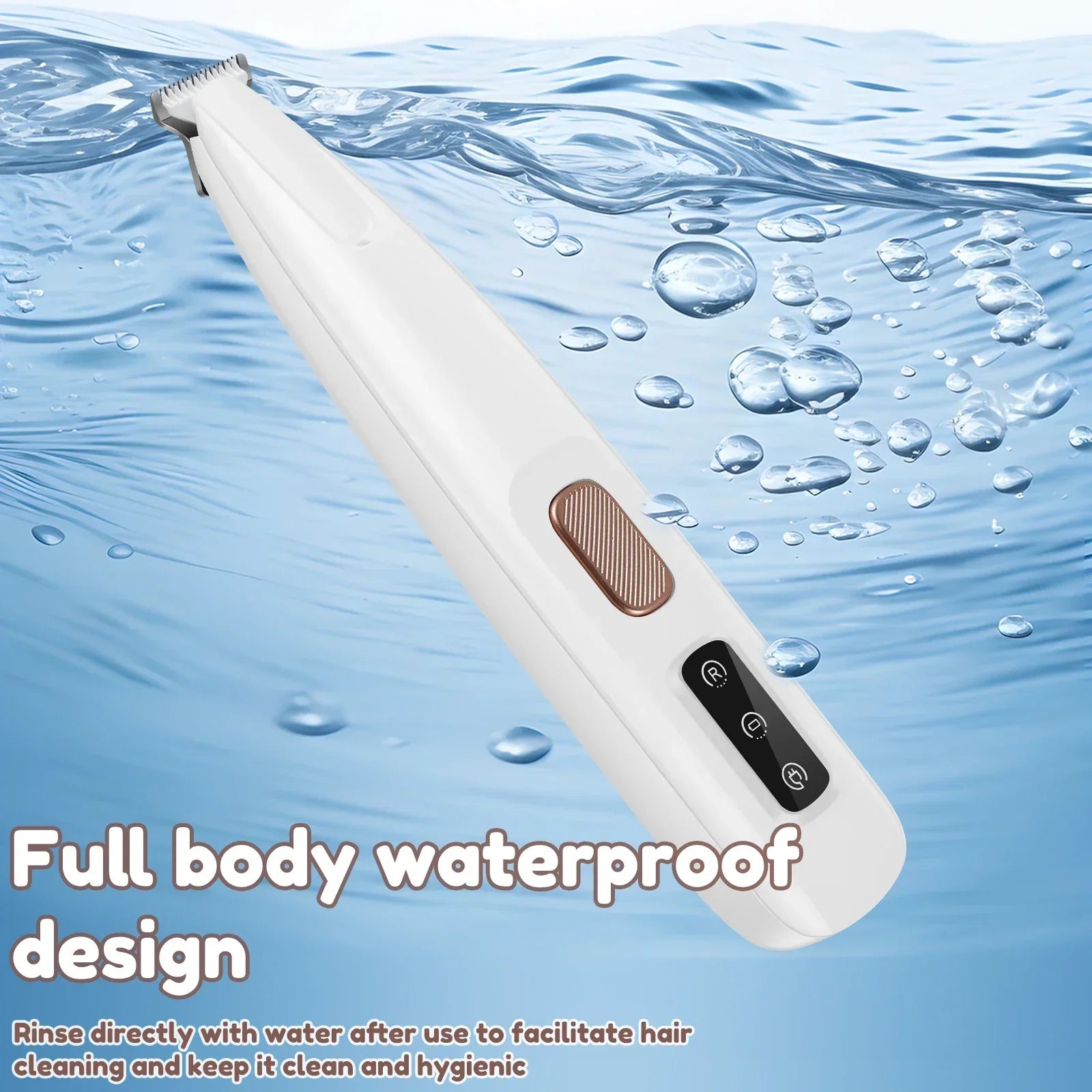 LED Waterproof Pet Paw Hair Trimmer | Wide Blade Grooming Clipper for Dogs & Cats