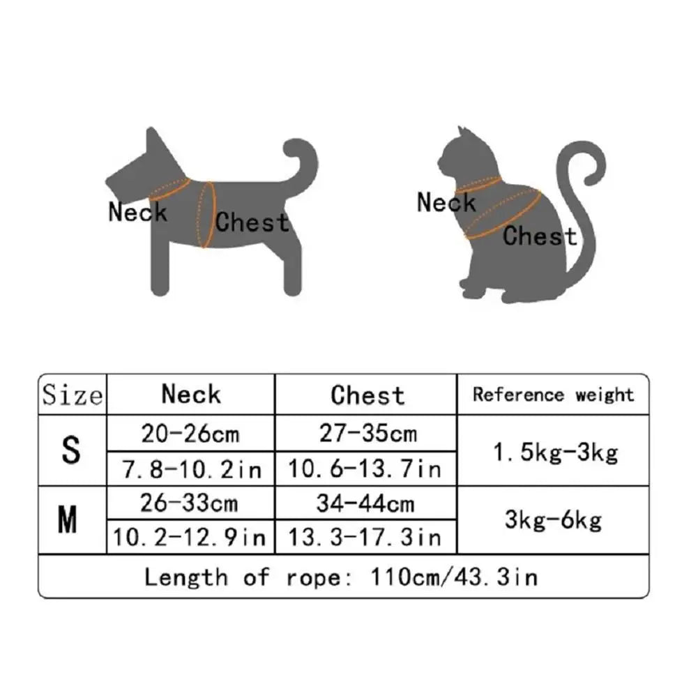 Adjustable Breathable Pet Harness Vest | No-Pull Vest Harness with Leash for Cats & Small Dogs
