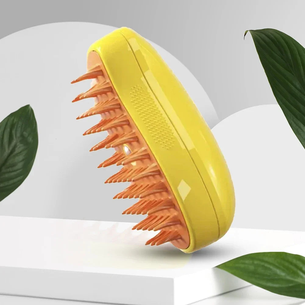 3-in-1 Electric Steam Pet Grooming Brush | Brush, Clean & Massage for Dogs & Cats