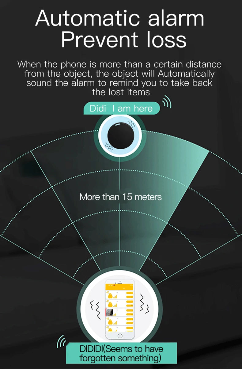 Mini Bluetooth Anti-Lost Tracker | Smart Locator for Pets, Keys & Bags