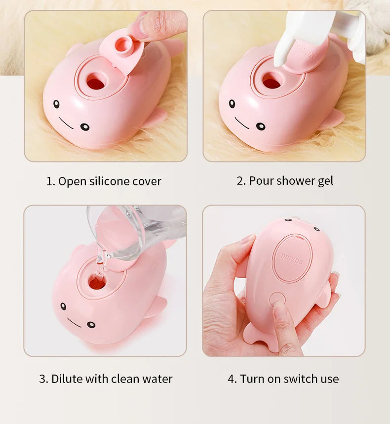 3-in-1 Electric Steam Pet Grooming Brush | Brush, Clean & Massage for Dogs & Cats