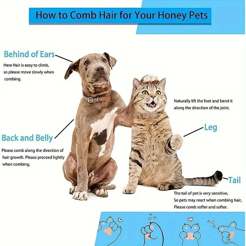 Self-Cleaning Pet Grooming Brush | Gentle Deshedding Brush for Dogs & Cats