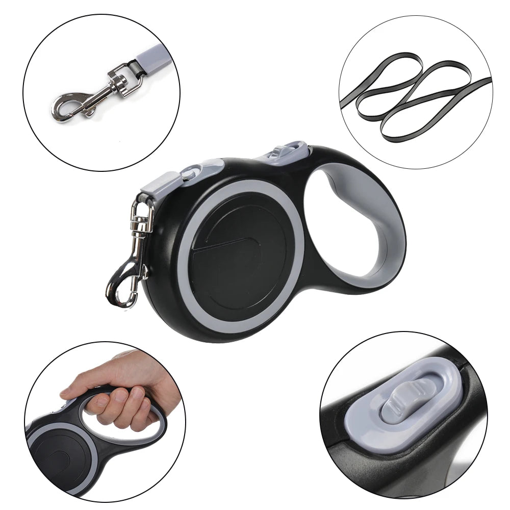 Retractable Pet Leash for Dogs & Cats | Durable Extendable Nylon Leash for All Sizes