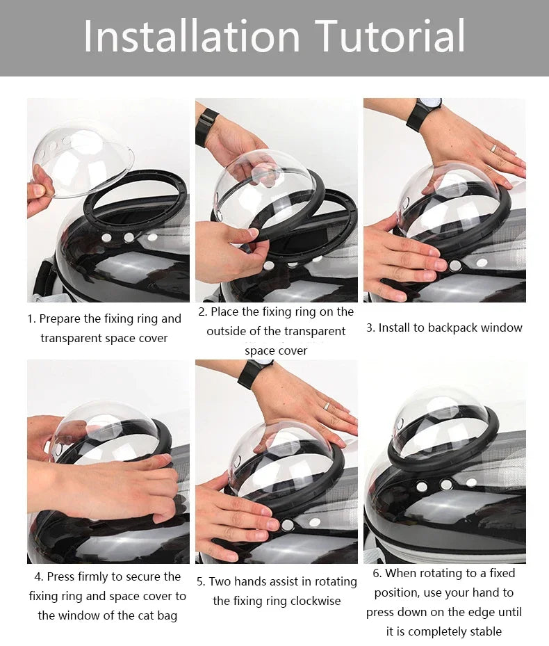 Transparent Bubble Pet Carrier Backpack | Breathable Travel Bag for Cats & Small Pets