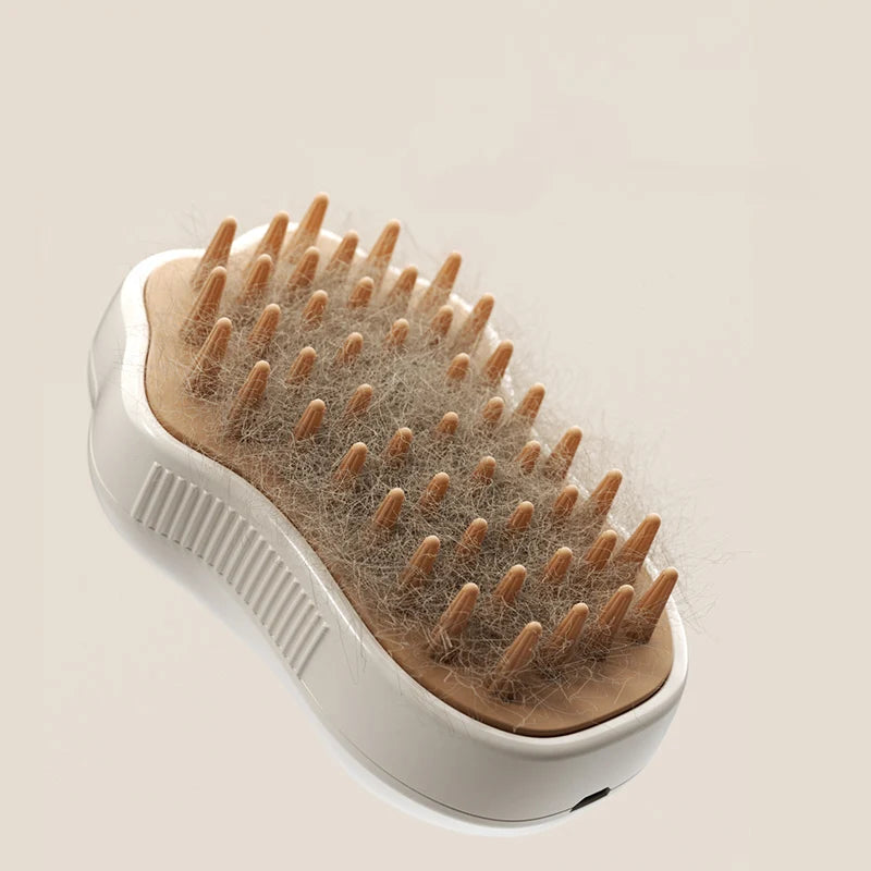 3-in-1 Electric Steam Pet Grooming Brush | Brush, Clean & Massage for Dogs & Cats