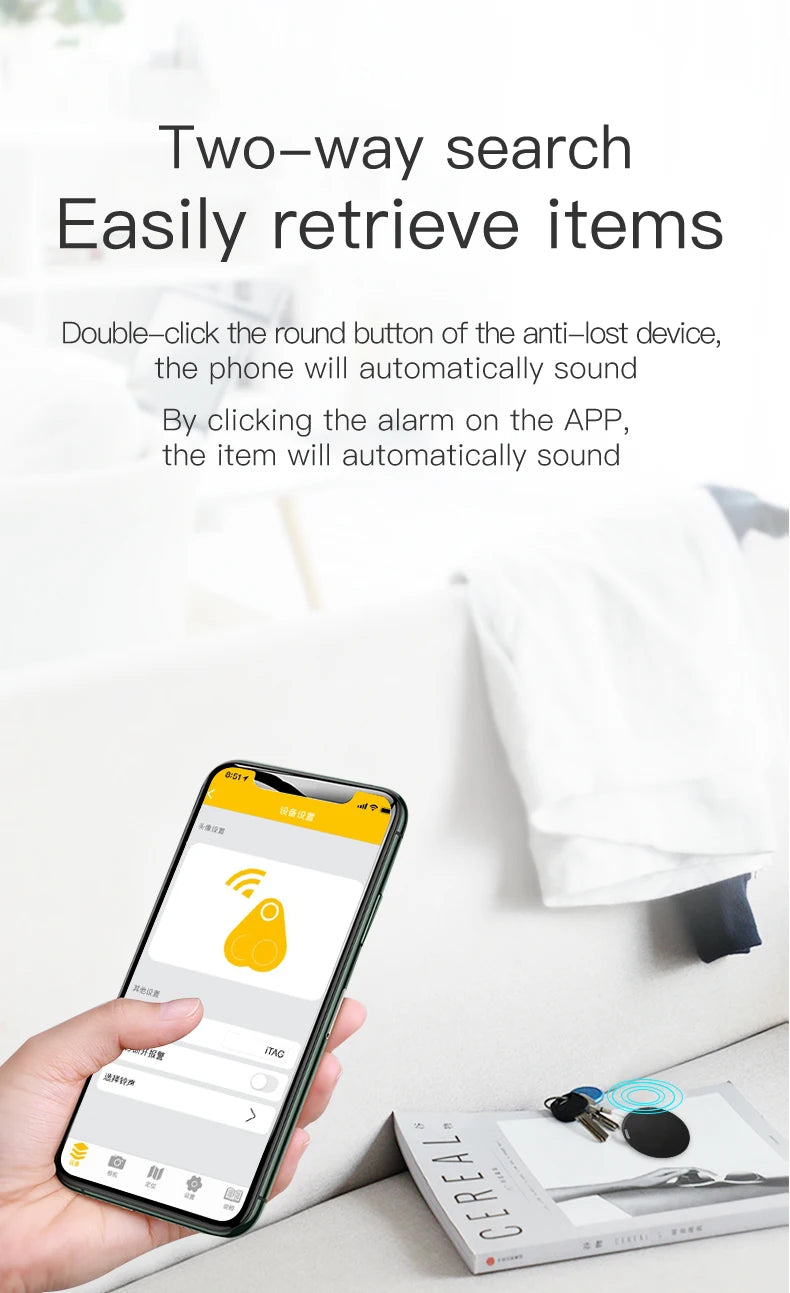 Mini Bluetooth Anti-Lost Tracker | Smart Locator for Pets, Keys & Bags