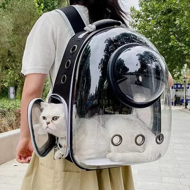 Transparent Bubble Pet Carrier Backpack | Breathable Travel Bag for Cats & Small Pets