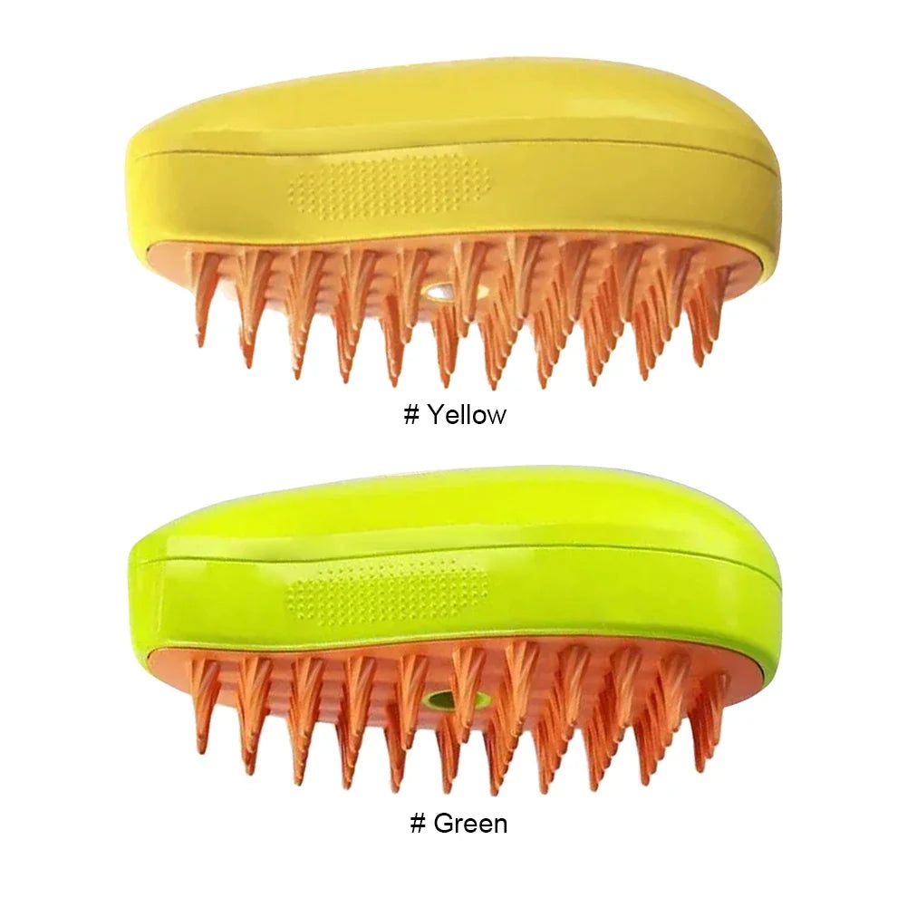 3-in-1 Electric Steam Pet Grooming Brush | Brush, Clean & Massage for Dogs & Cats