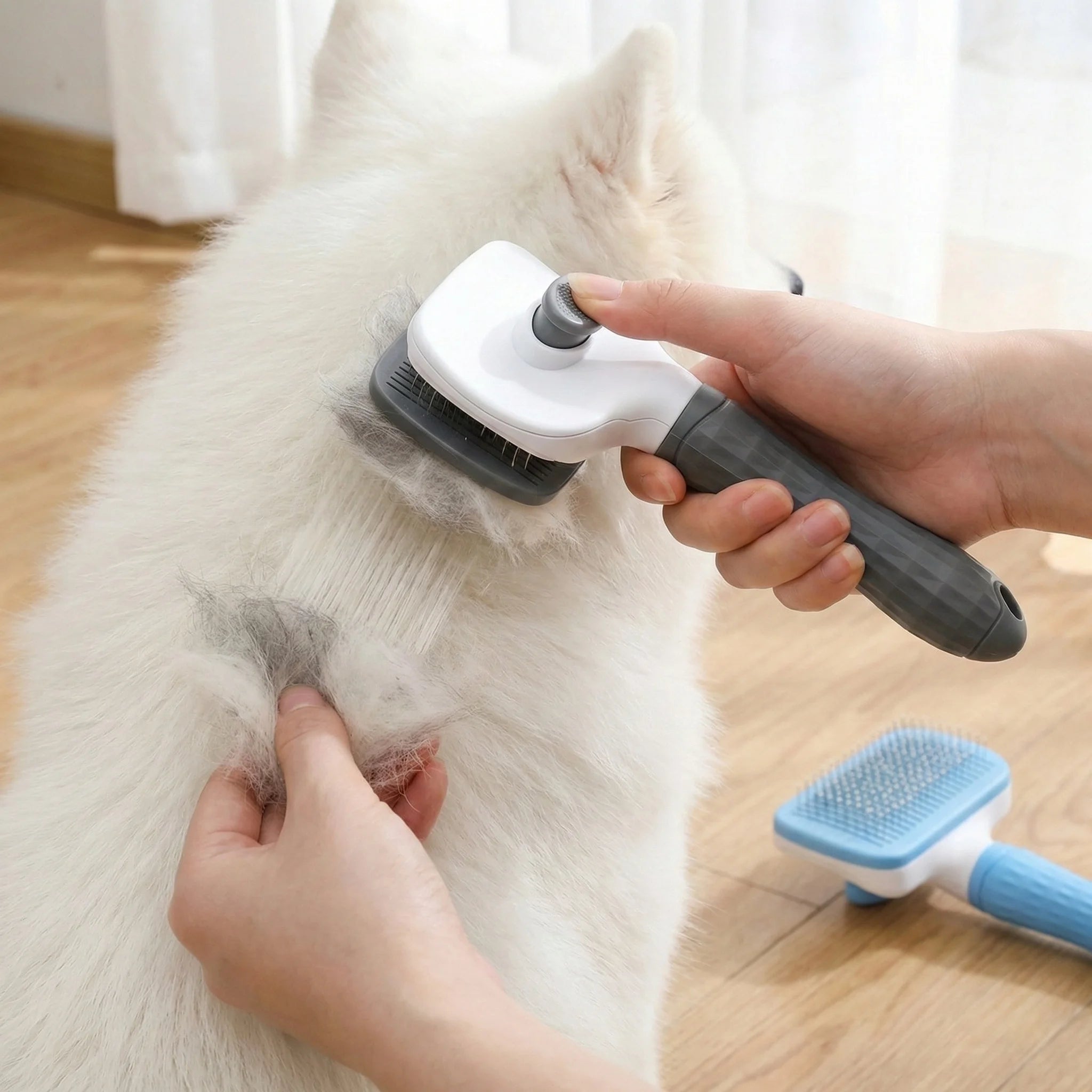 Self-Cleaning Pet Grooming Brush | Gentle Deshedding Brush for Dogs & Cats