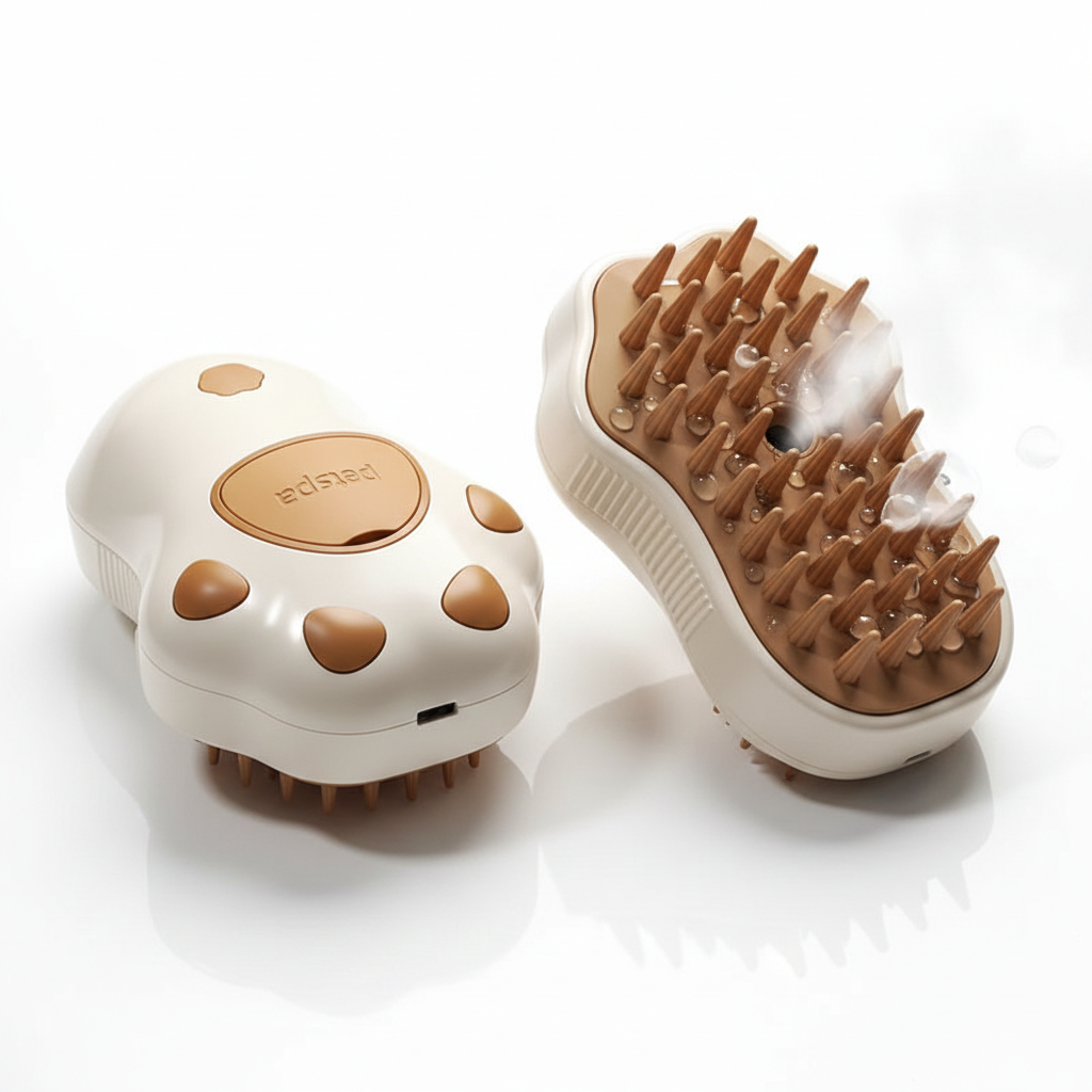3-in-1 Electric Steam Pet Grooming Brush | Brush, Clean & Massage for Dogs & Cats