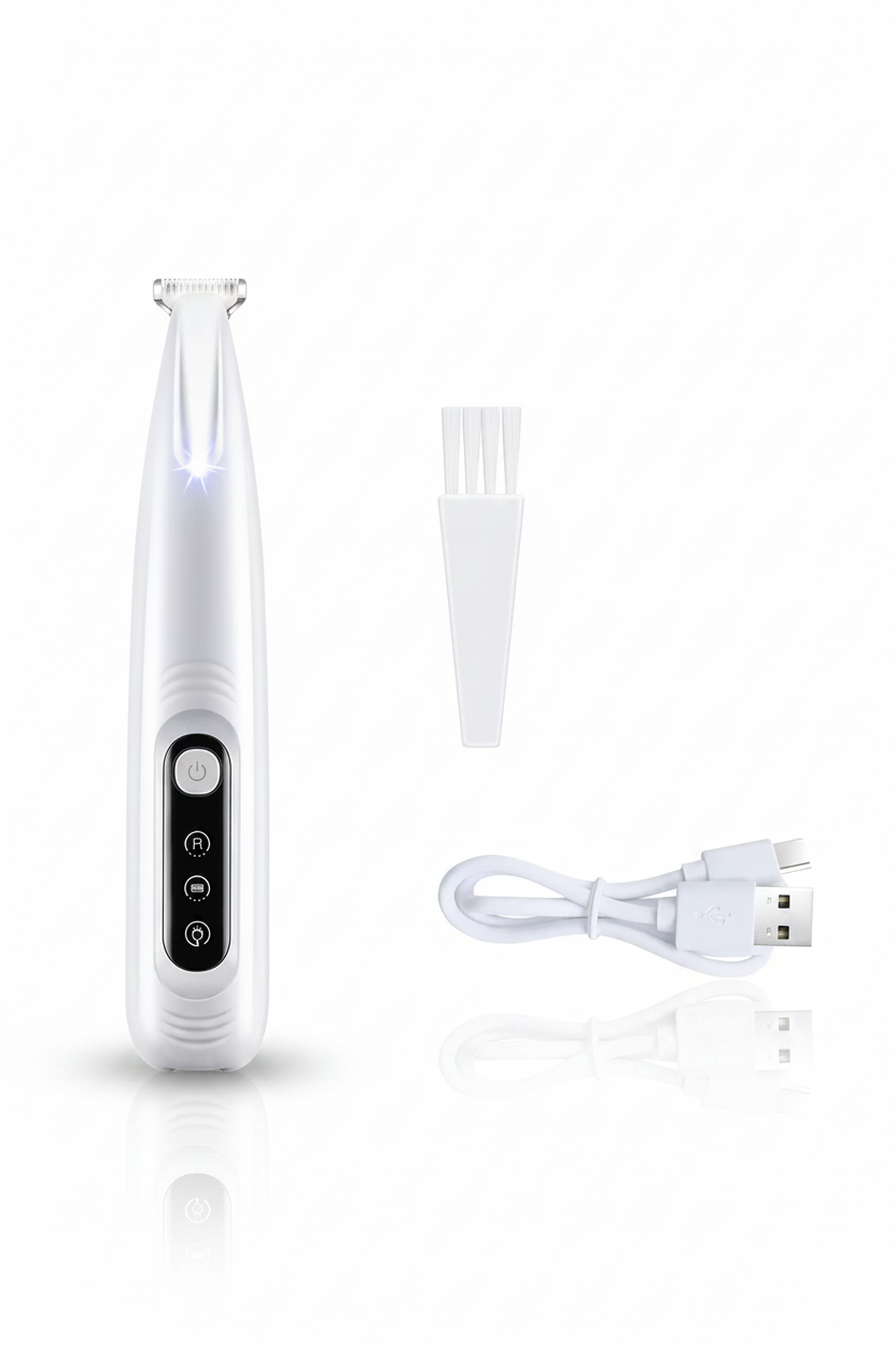 LED Waterproof Pet Paw Hair Trimmer | Wide Blade Grooming Clipper for Dogs & Cats