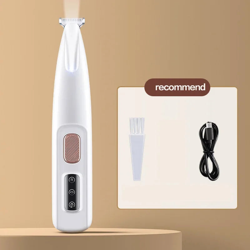 LED Waterproof Pet Paw Hair Trimmer | Wide Blade Grooming Clipper for Dogs & Cats