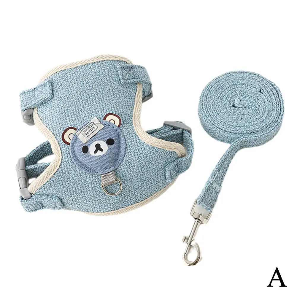 Adjustable Breathable Pet Harness Vest | No-Pull Vest Harness with Leash for Cats & Small Dogs